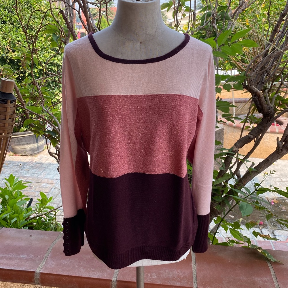 NY&CO Colorblock Sweater MEDIUM